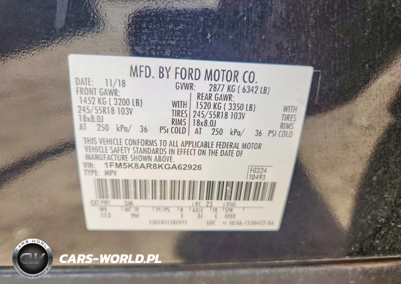 2019 Ford Explorer Police Interceptor VIN:1FM5K8AR8KGA62926 - 12