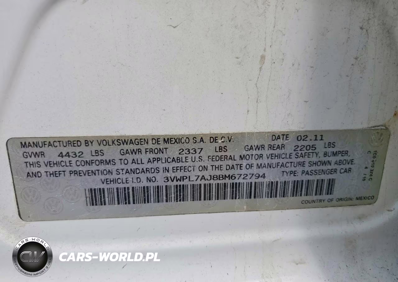 2011 Volkswagen Jetta VIN:3VWPL7AJ8BM672794 - 12