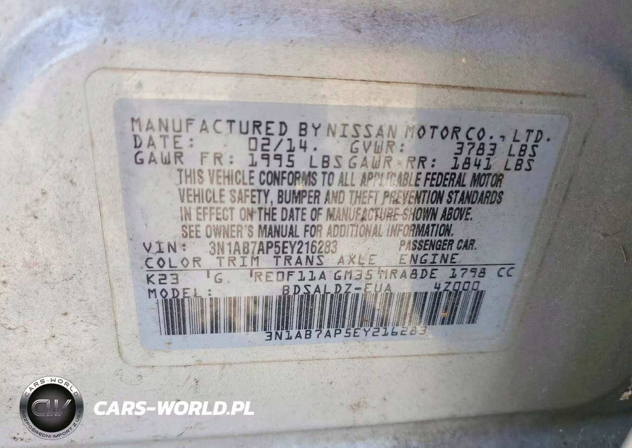 2014 Nissan Sentra Sv VIN:3N1AB7AP5EY216283 - 12