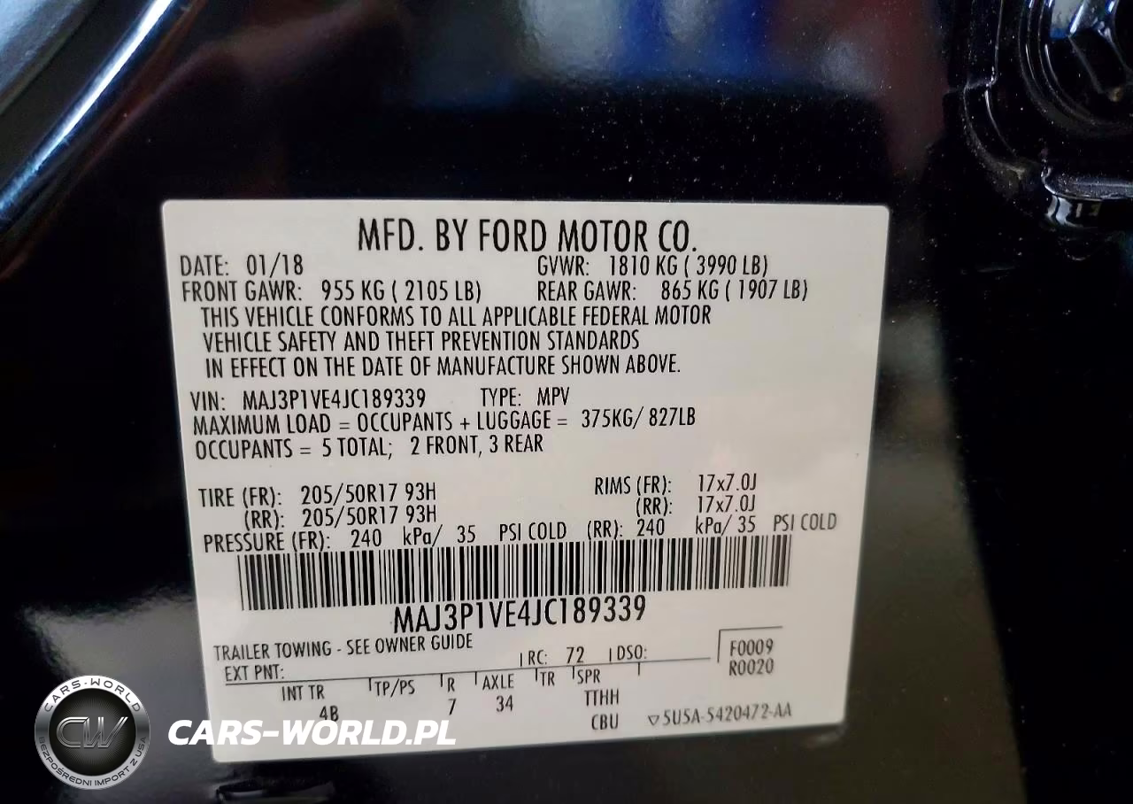 2018 Ford Ecosport Titanium VIN:MAJ3P1VE4JC189339 - 12