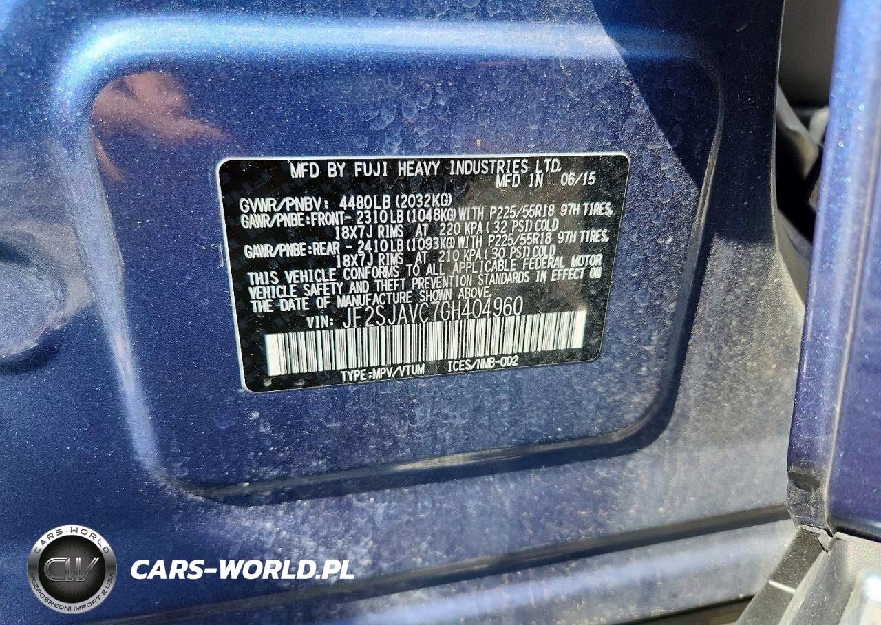 2016 Subaru Forester 2.5I Touring VIN:JF2SJAVC7GH404960 - 12