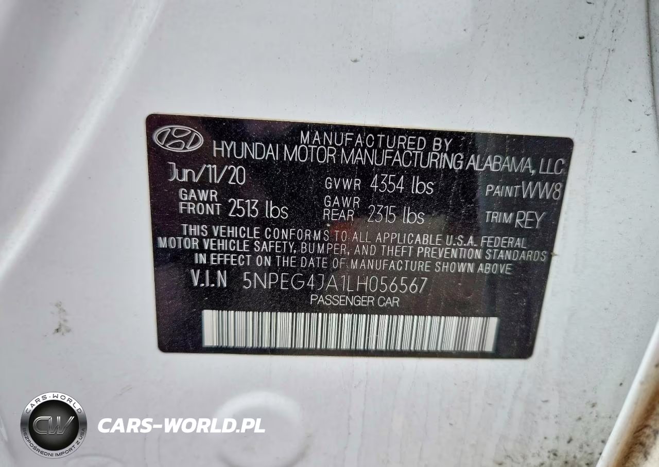 2020 Hyundai Sonata Se VIN:5NPEG4JA1LH056567 - 13
