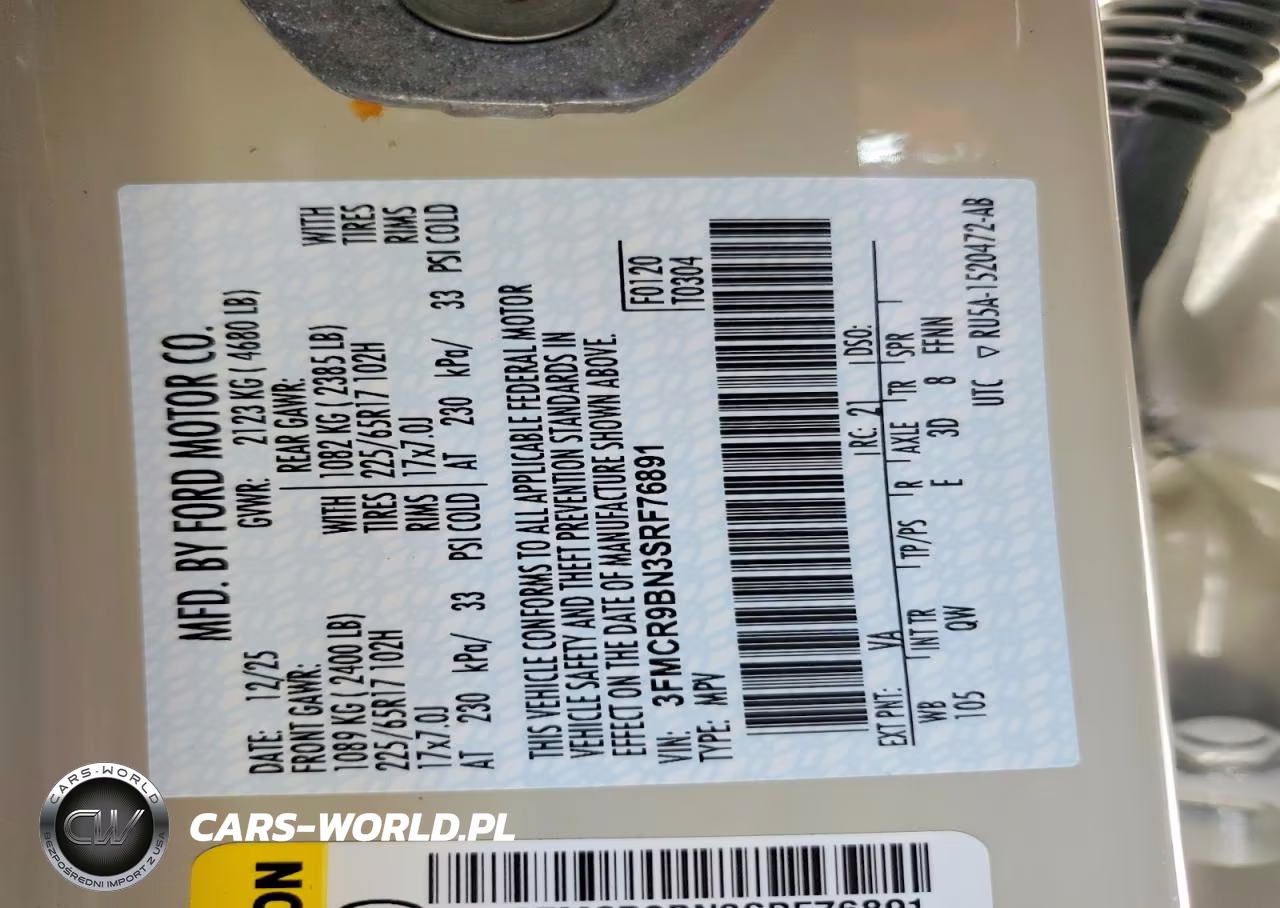 2025 Ford Bronco Sport Big Bend VIN:3FMCR9BN3SRF76891 - 13