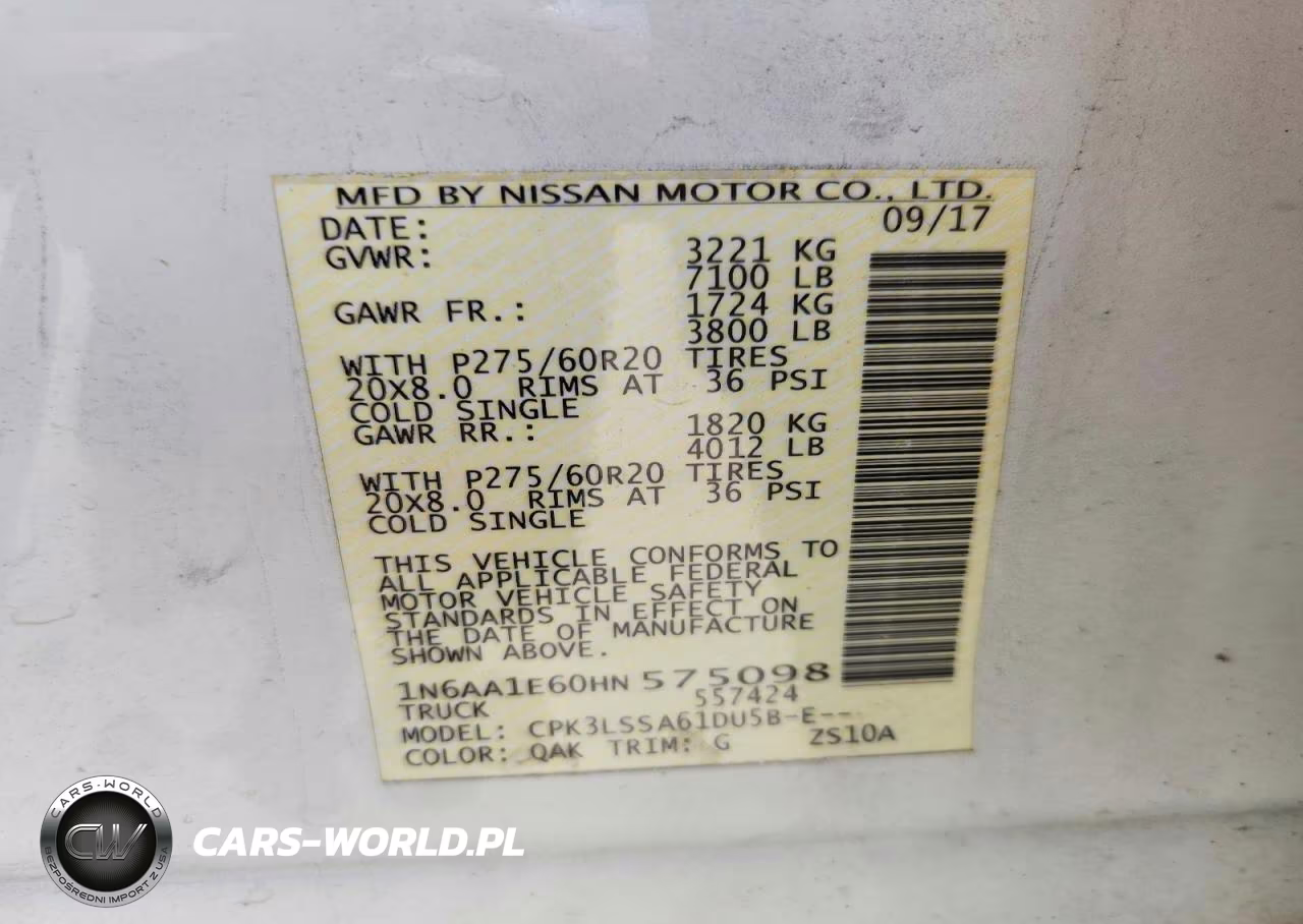 2017 Nissan Titan Sv VIN:1N6AA1E60HN575098 - 12