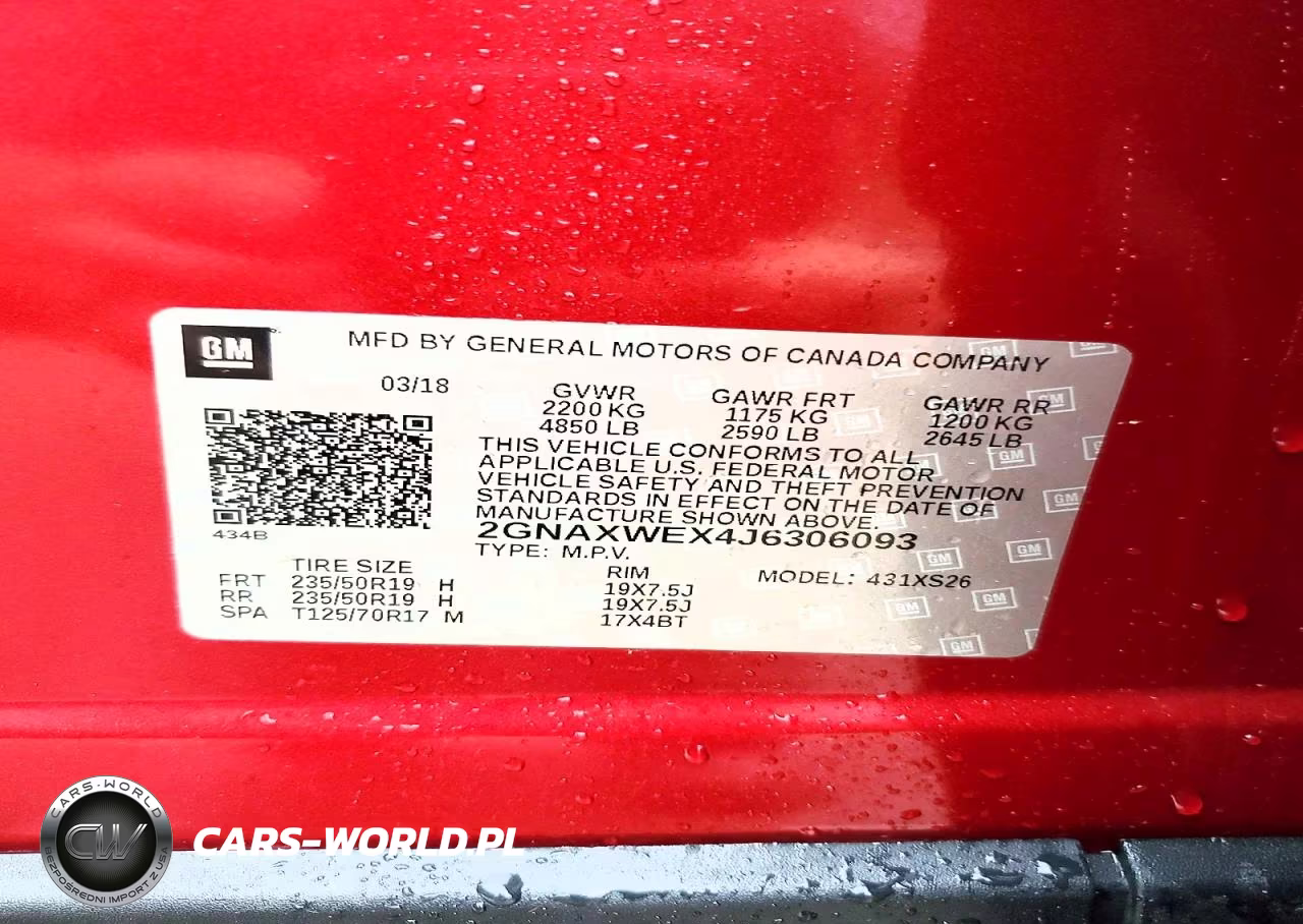2018 Chevrolet Equinox Premier VIN:2GNAXWEX4J6306093 - 14