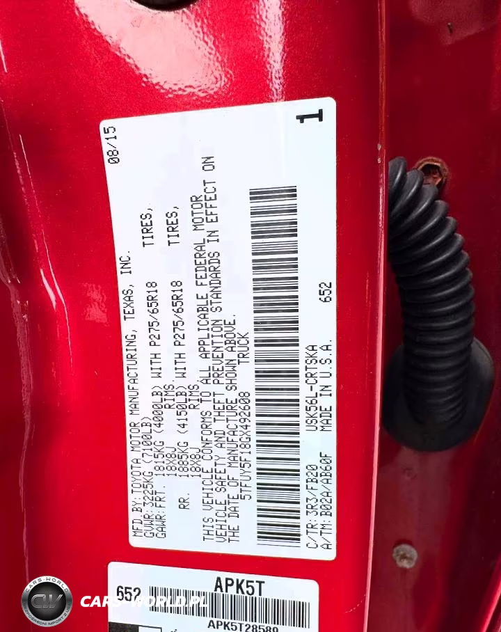 2016 Toyota Tundra Sr5 VIN:5TFUY5F18GX492608 - 12