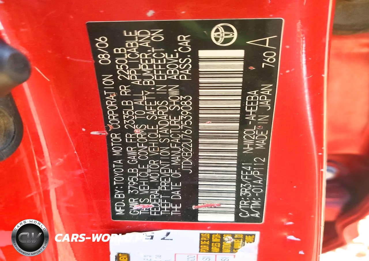 2006 Toyota Prius Base VIN:JTDKB22U767539083 - 12