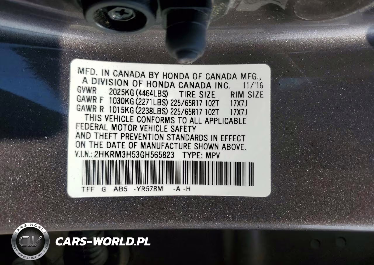 2016 Honda Cr-V Ex VIN:2HKRM3H53GH565823 - 12