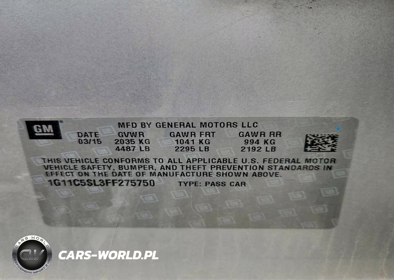 2015 Chevrolet Malibu 1Lt VIN:1G11C5SL3FF275750 - 13