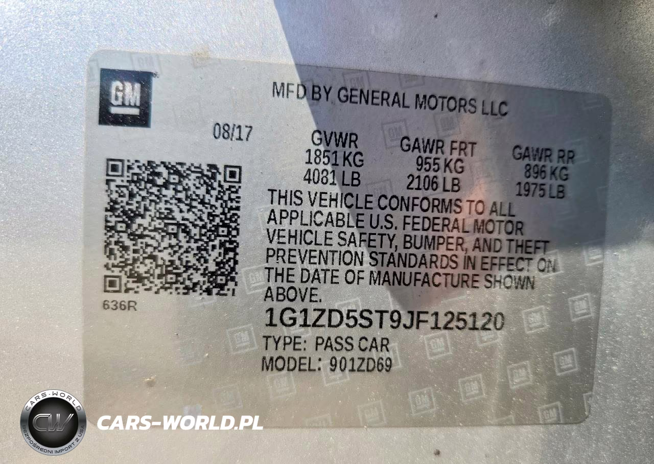 2018 Chevrolet Malibu Lt VIN:1G1ZD5ST9JF125120 - 12