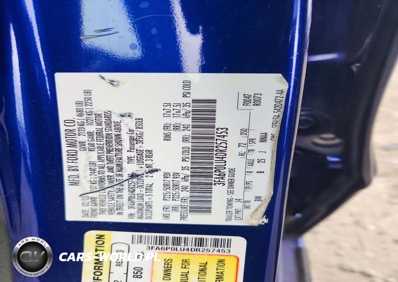 2013 Ford Fusion Se Hybrid VIN:3FA6P0LU4DR257453 - 12