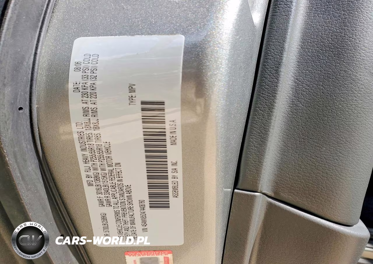 2007 Subaru B9 Tribeca 3.0 H6 VIN:4S4WX85D474408760 - 12