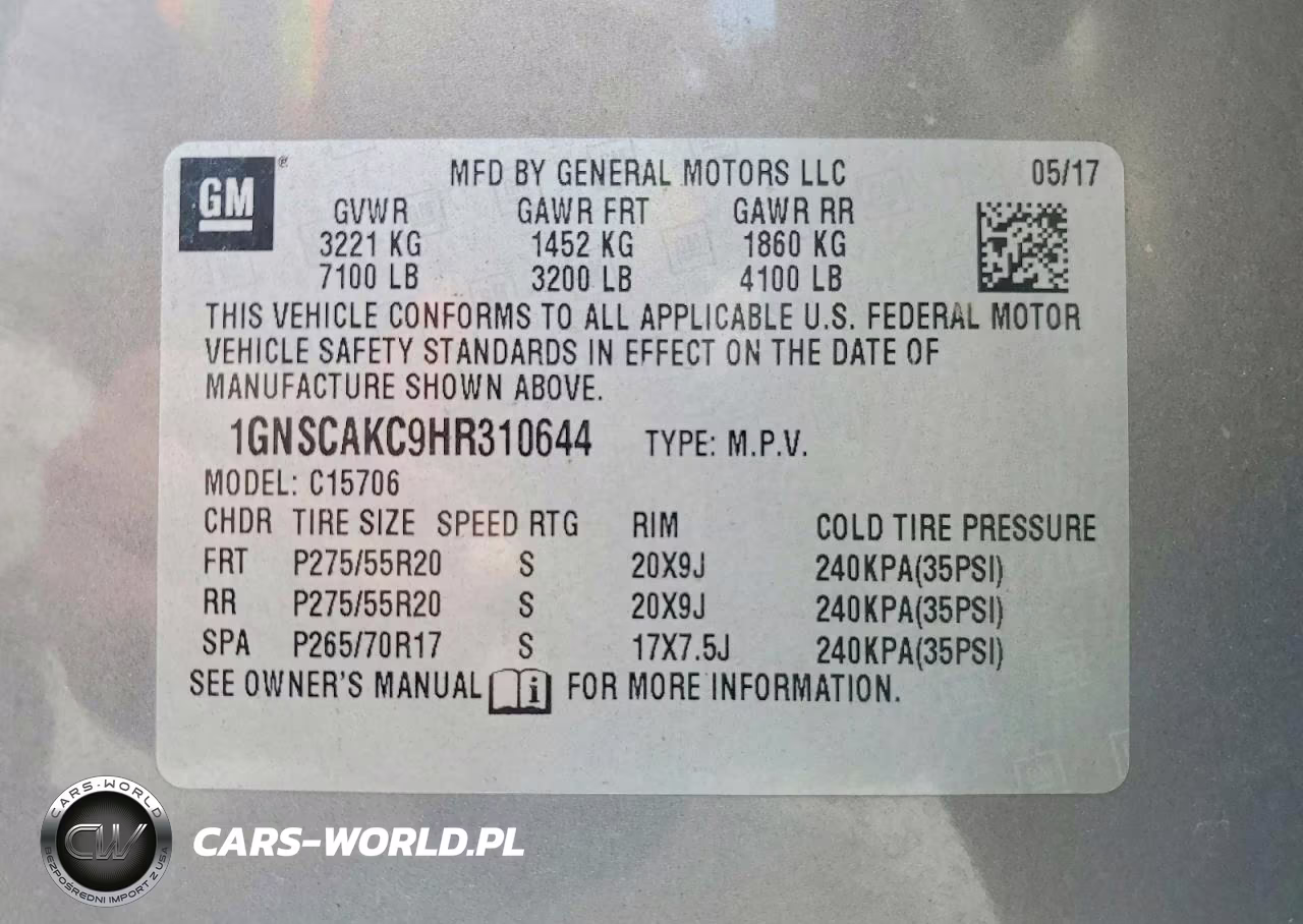 2017 Chevrolet Tahoe C1500 Ls VIN:1GNSCAKC9HR310644 - 13