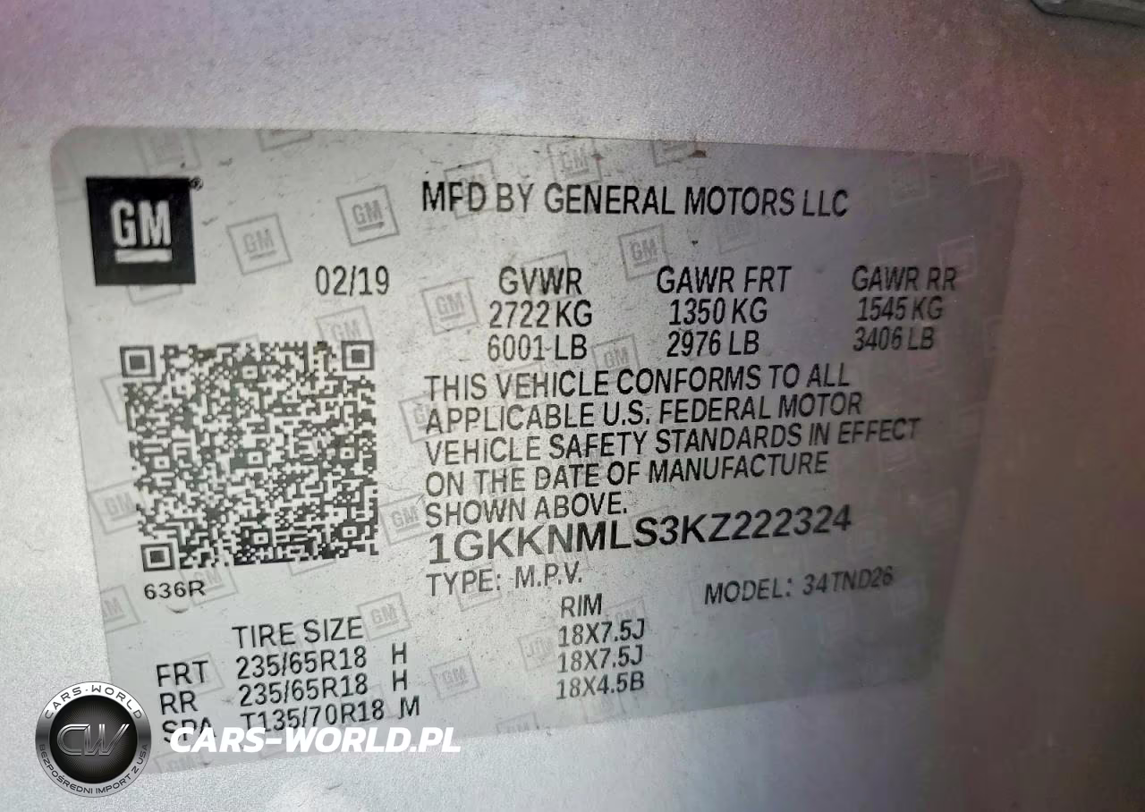 2019 GMC Acadia Slt-1 VIN:1GKKNMLS3KZ222324 - 14