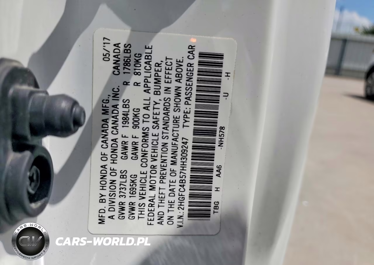 2017 Honda Civic Lx VIN:2HGFC4B57HH309247 - 12