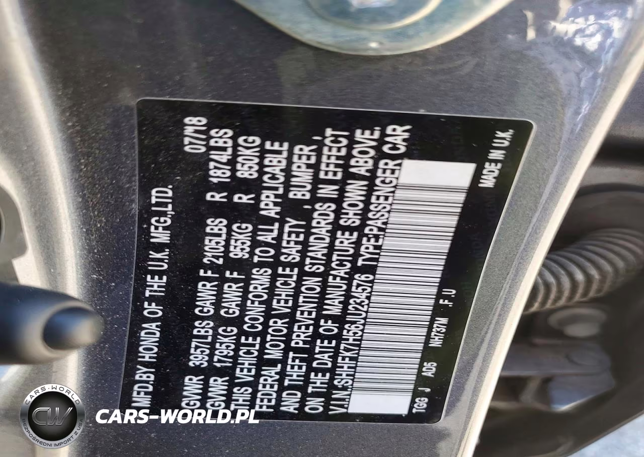 2018 Honda Civic Ex VIN:SHHFK7H56JU234576 - 13