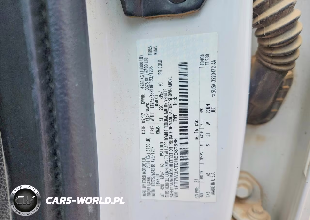 2017 Ford F350 Super Duty VIN:1FT7W3AT0HED80866 - 12