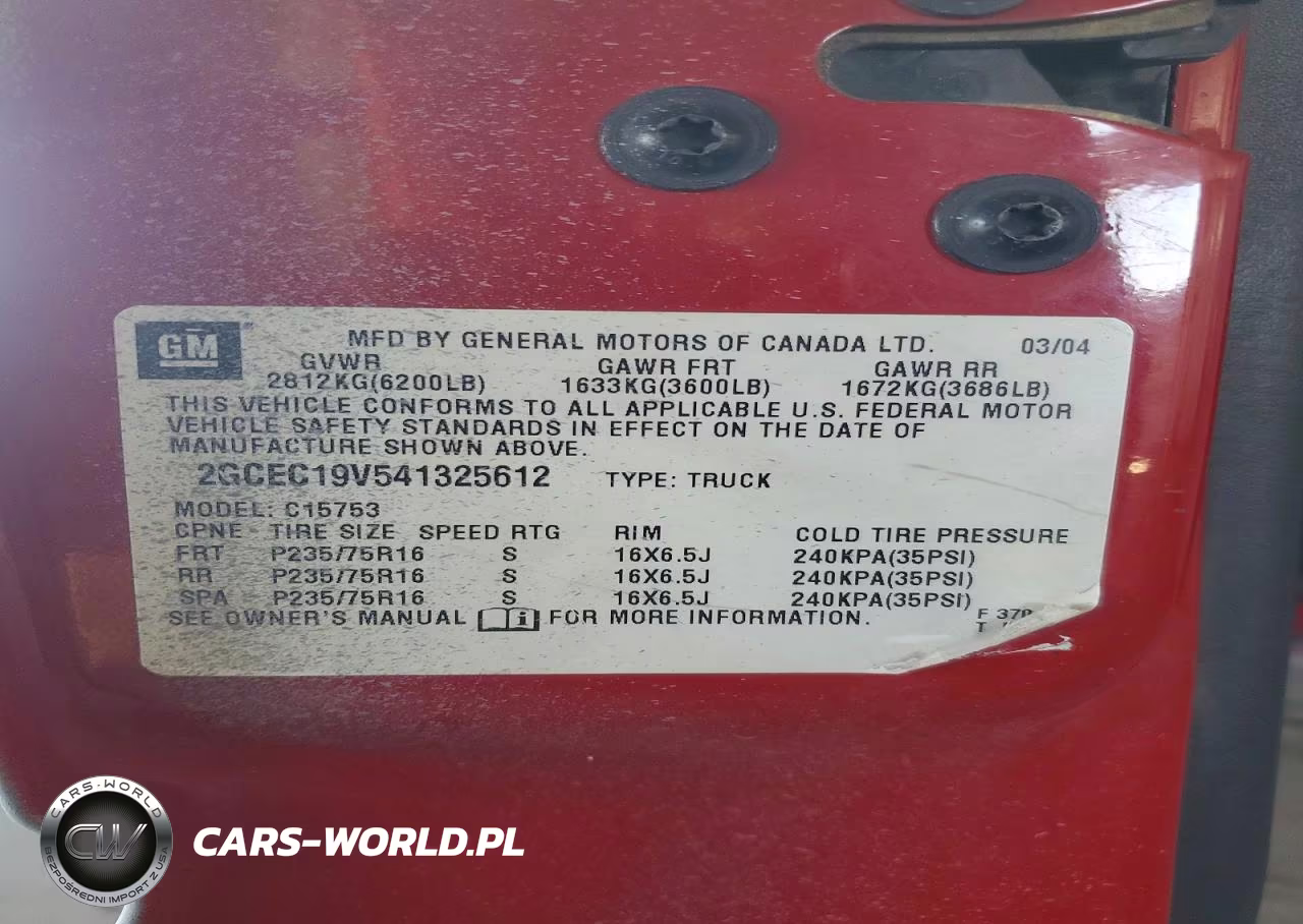 2004 Chevrolet Silverado C1500 VIN:2GCEC19V541325612 - 12