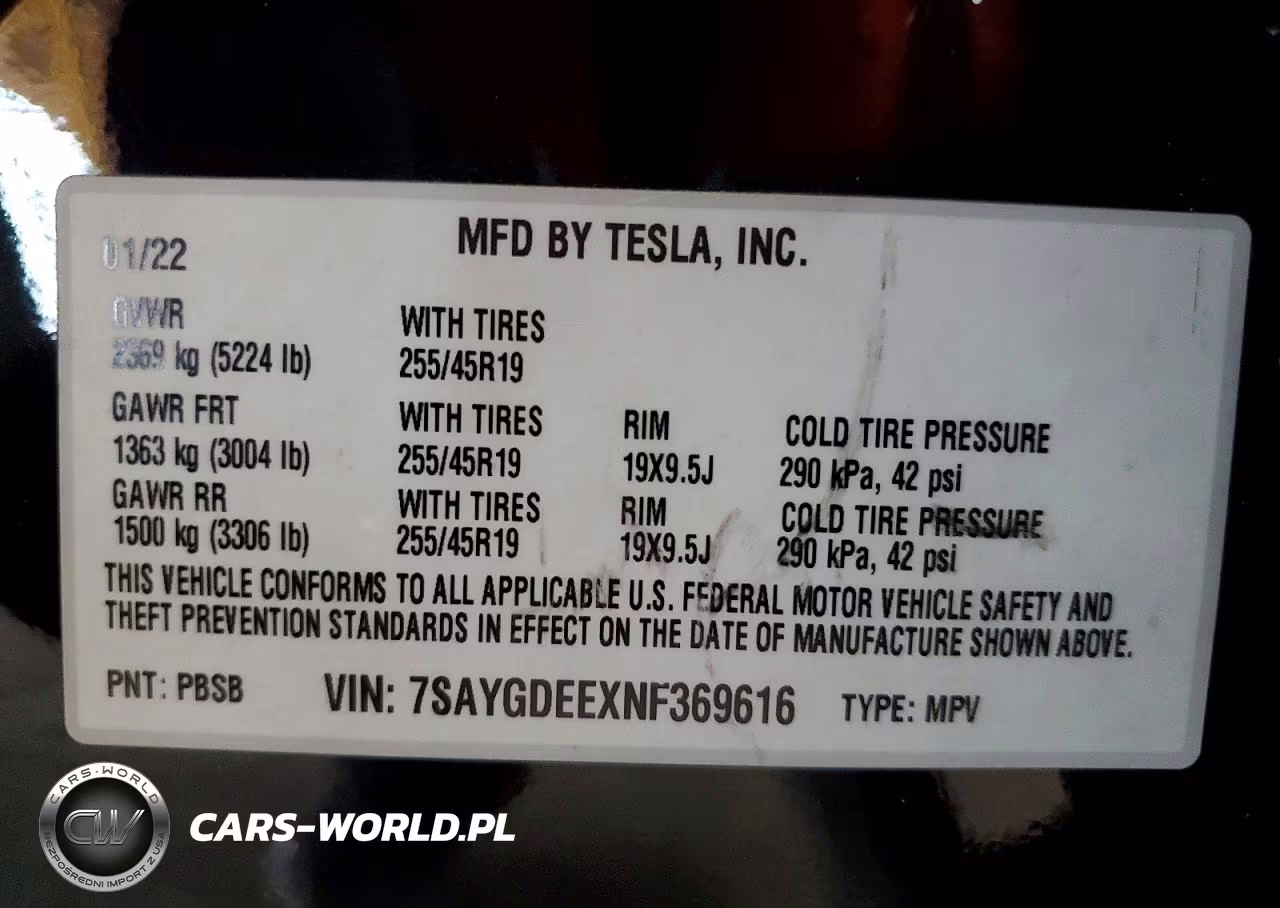 2022 Tesla Model Y VIN:7SAYGDEEXNF369616 - 12