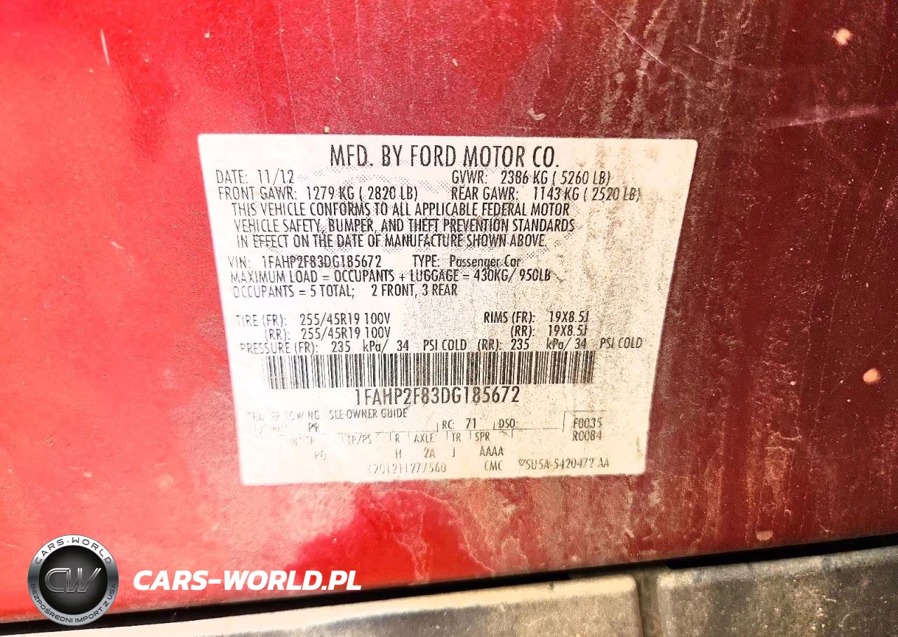 2013 Ford Taurus Limited VIN:1FAHP2F83DG185672 - 12