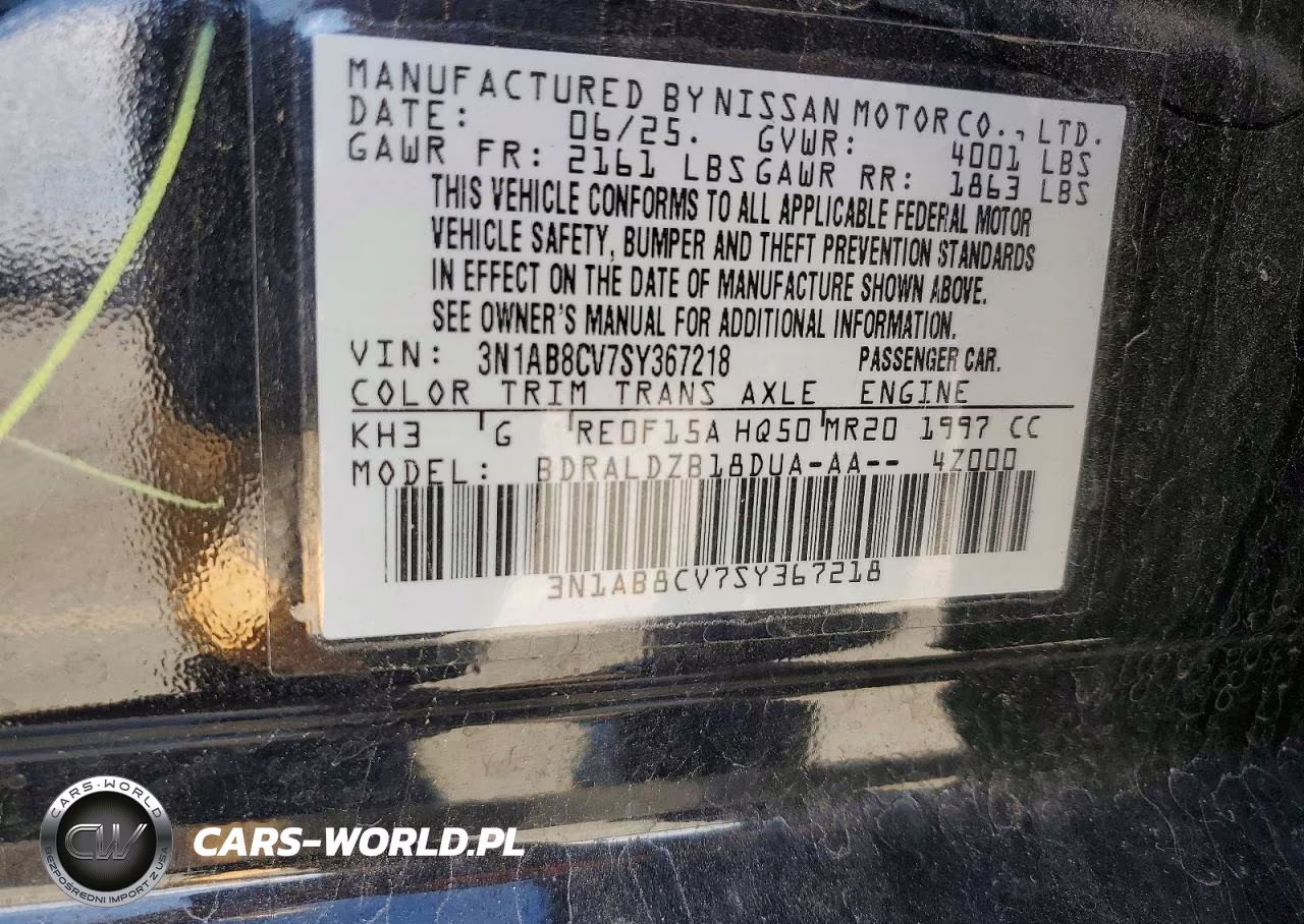 2025 Nissan Sentra Sv VIN:3N1AB8CV7SY367218 - 12