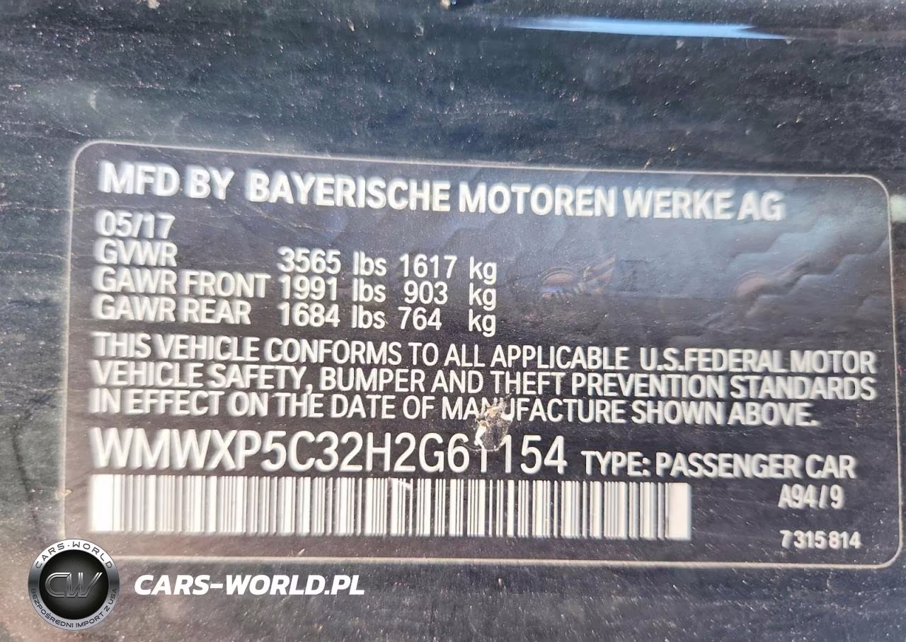 2017 Mini Cooper VIN:WMWXP5C32H2G61154 - 12