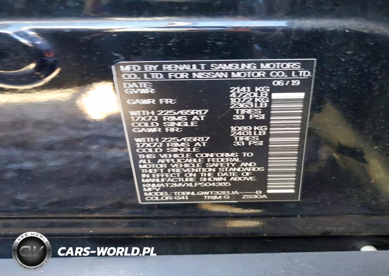 2020 Nissan Rogue Sv VIN:KNMAT2MVXLP504385 - 13