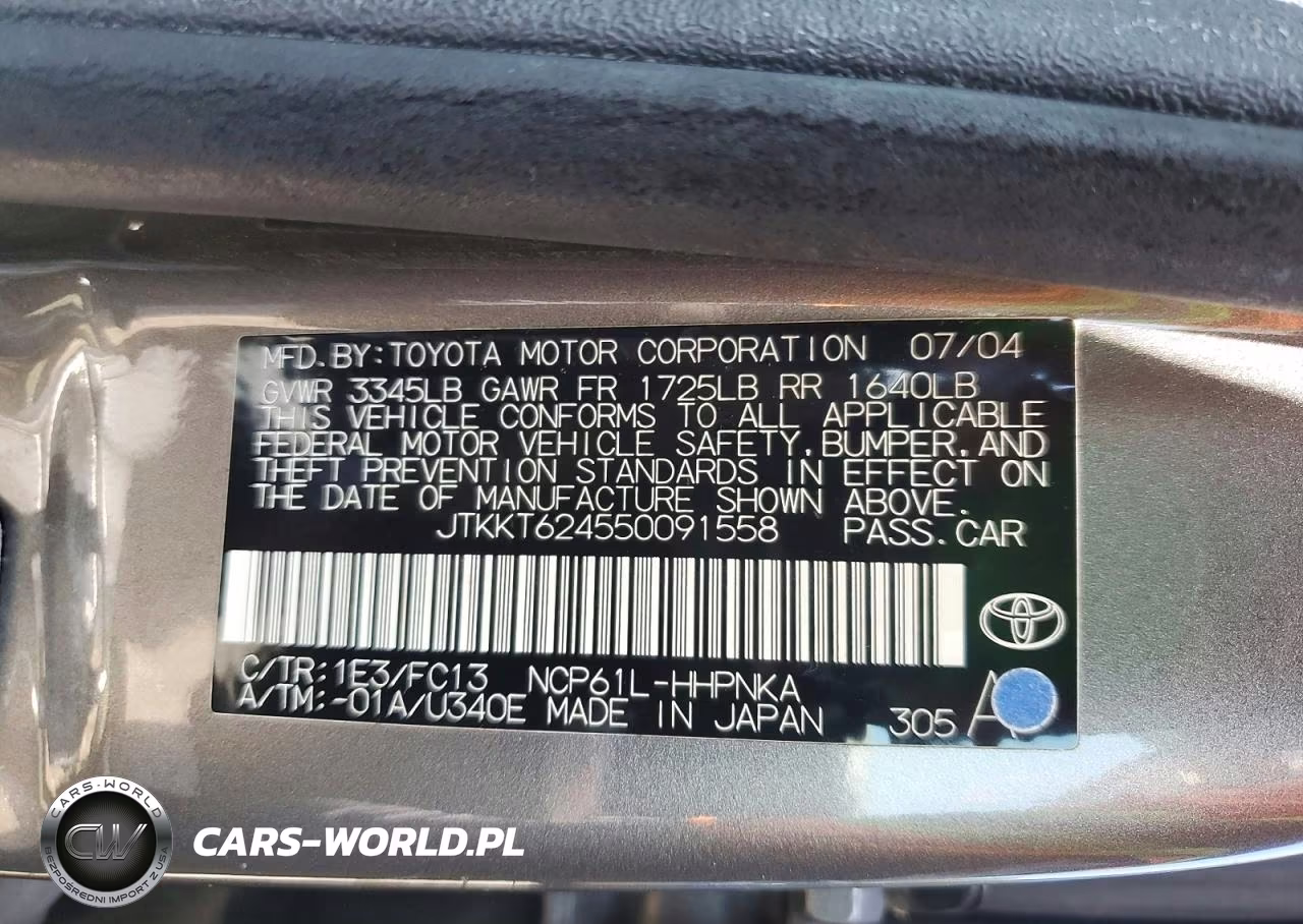 2005 Scion Xa Base VIN:JTKKT624550091558 - 12