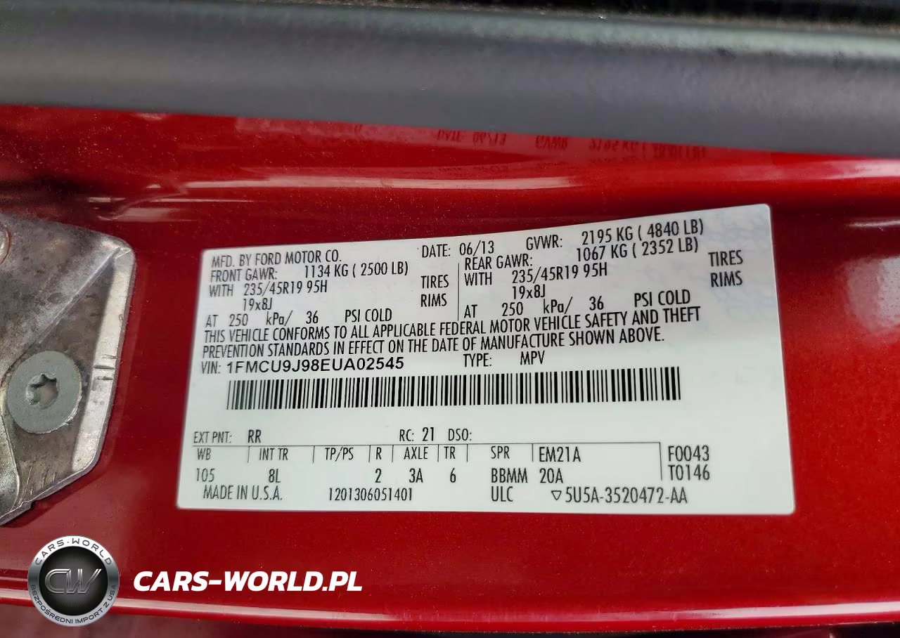 2014 Ford Escape Titanium VIN:1FMCU9J98EUA02545 - 13