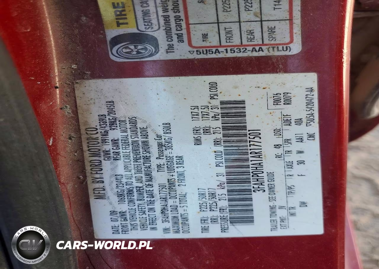 2010 Ford Fusion Se VIN:3FAHP0HA1AR177501 - 13
