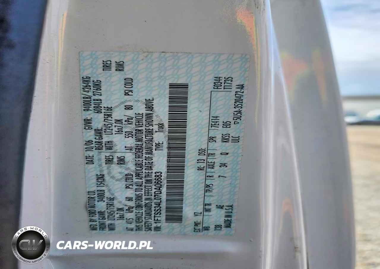2007 Ford Econoline E350 Super Duty Van VIN:1FTSS34L07DA06683 - 13