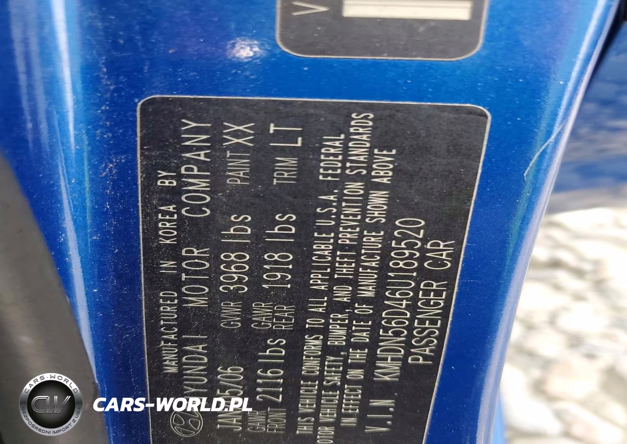 2006 Hyundai Elantra Gls VIN:KMHDN56D46U189520 - 12