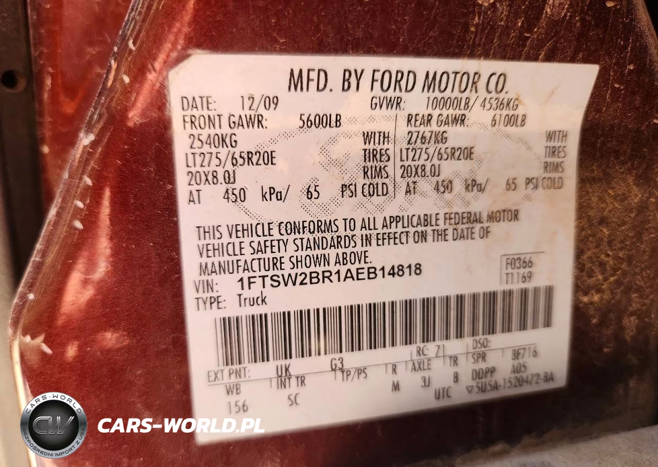 2010 Ford F250 Super Duty VIN:1FTSW2BR1AEB14818 - 12