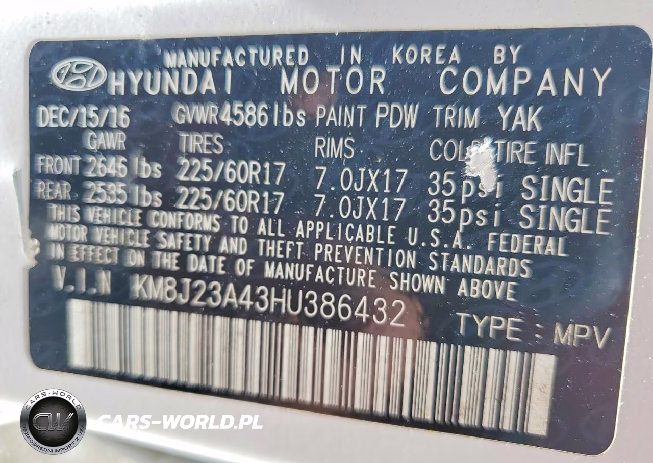2017 Hyundai Tucson Se VIN:KM8J23A43HU386432 - 12