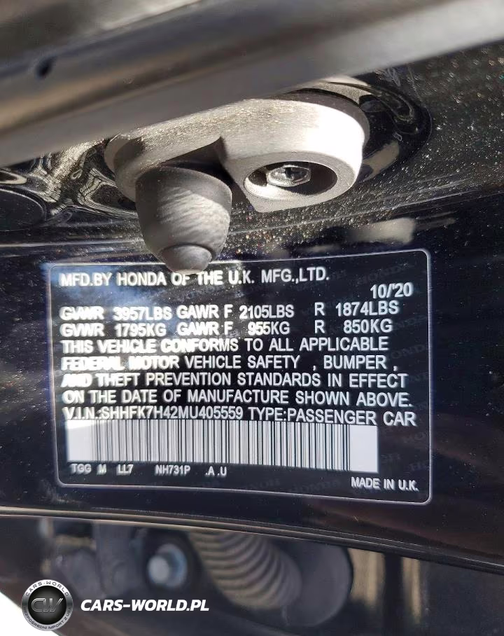 2021 Honda Civic Sport VIN:SHHFK7H42MU405559 - 12