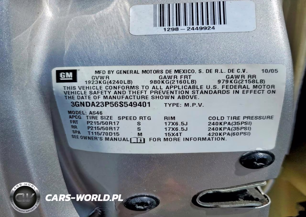 2006 Chevrolet Hhr Lt VIN:3GNDA23P56S549401 - 13