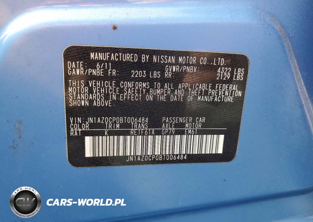 2011 Nissan Leaf Sv VIN:JN1AZ0CP0BT006484 - 12