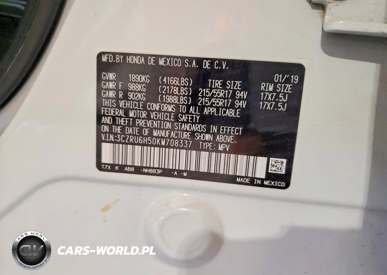 2019 Honda Hr-V Ex VIN:3CZRU6H50KM708337 - 13
