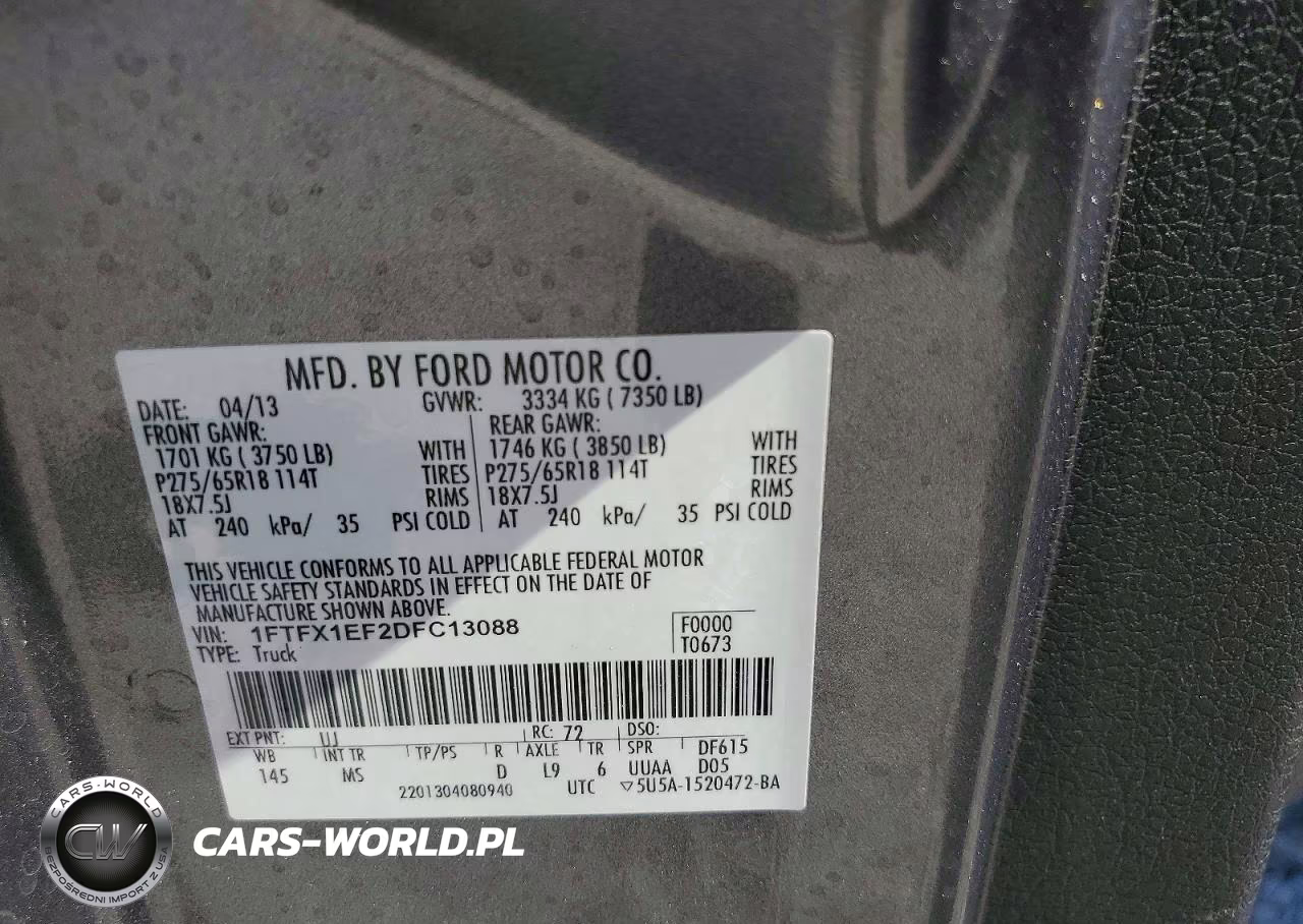 2013 Ford F150 Super Cab VIN:1FTFX1EF2DFC13088 - 12