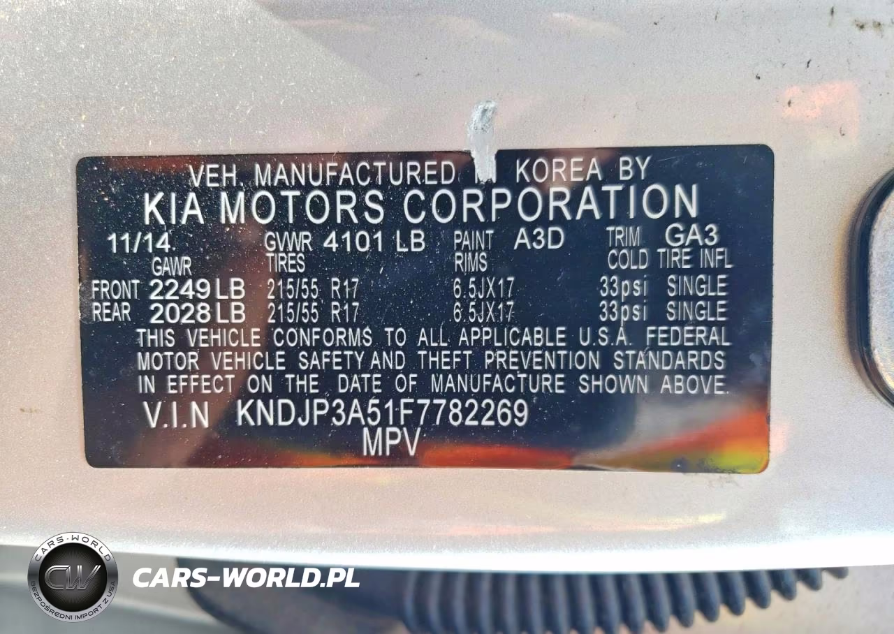 2015 Kia Soul + VIN:KNDJP3A51F7782269 - 12