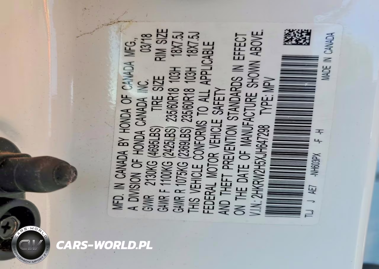 2018 Honda Cr-V Ex VIN:2HKRW2H5XJH647298 - 14