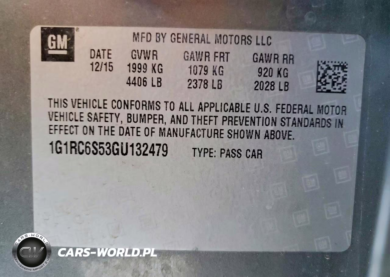 2016 Chevrolet Volt Lt VIN:1G1RC6S53GU132479 - 12