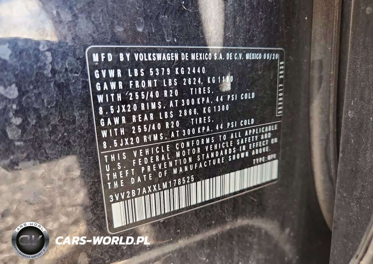 2020 Volkswagen Tiguan VIN:3VV2B7AXXLM178525 - 14