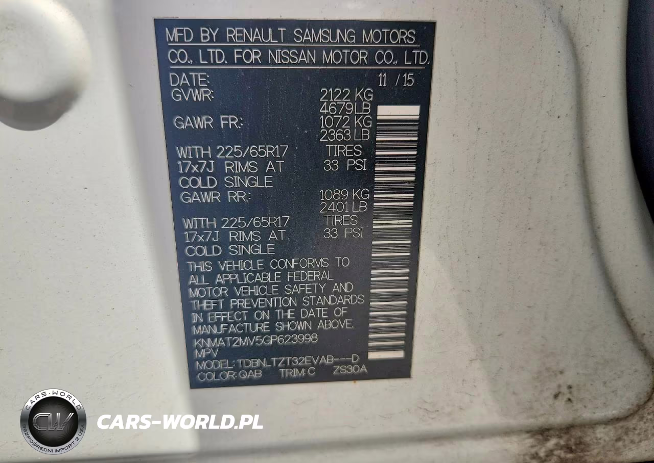 2016 Nissan Rogue Sv VIN:KNMAT2MV5GP623998 - 13