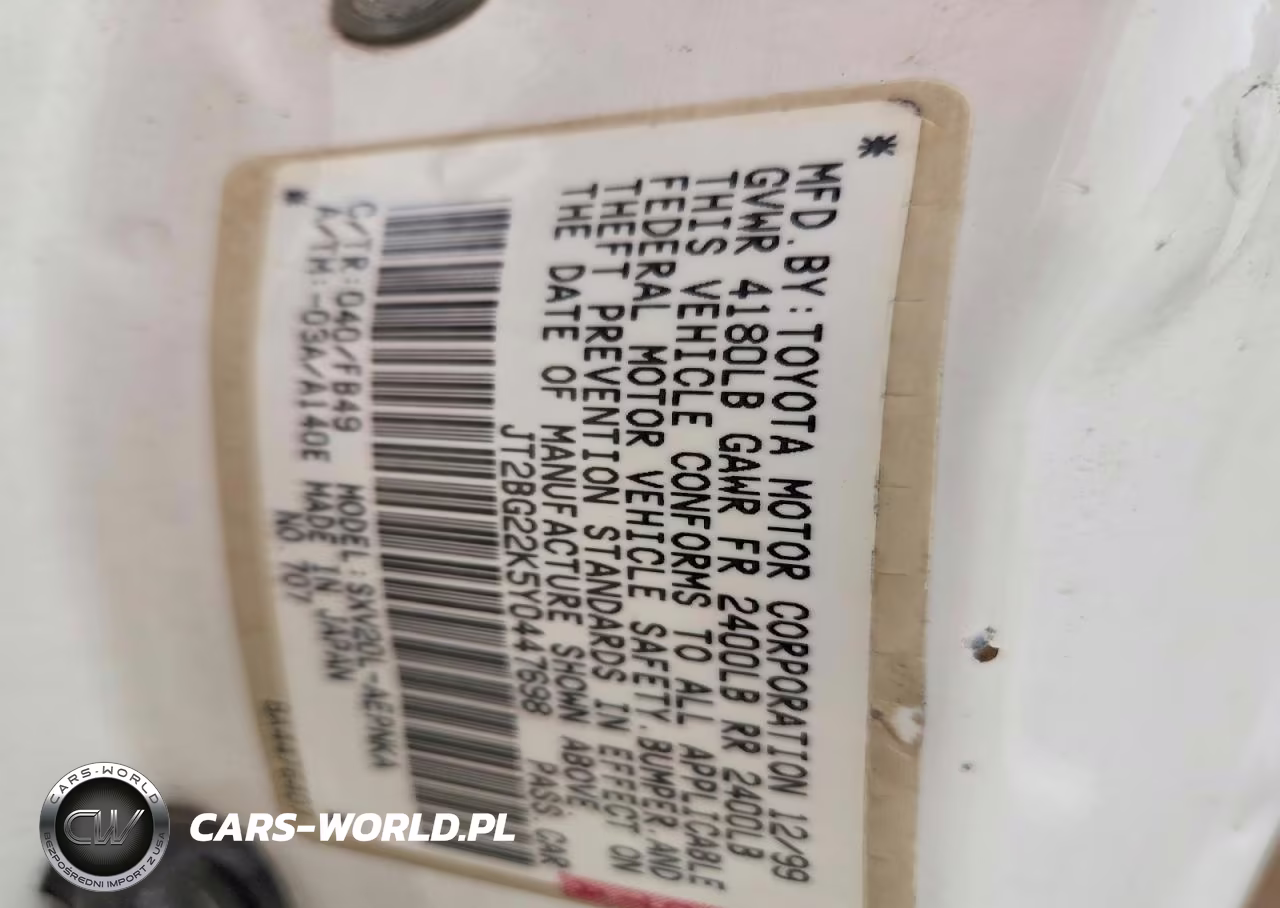 2000 Toyota Camry Le VIN:JT2BG22K5Y0447698 - 12