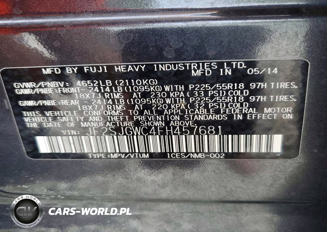 2015 Subaru Forester 2.0Xt Touring VIN:JF2SJGWC4FH457681 - 13