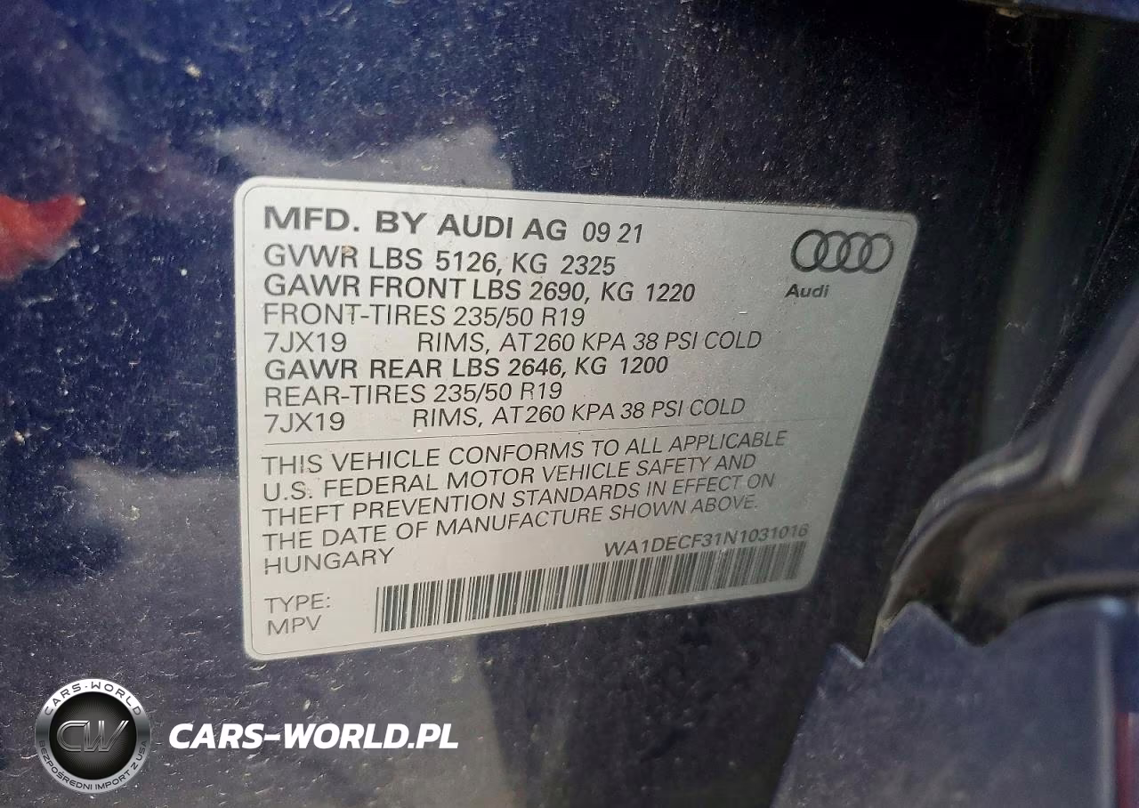 2022 Audi Q3 Premium S Line 45 VIN:WA1DECF31N1031016 - 13