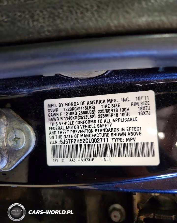 2012 Honda Crosstour Exl VIN:5J6TF2H52CL002711 - 12