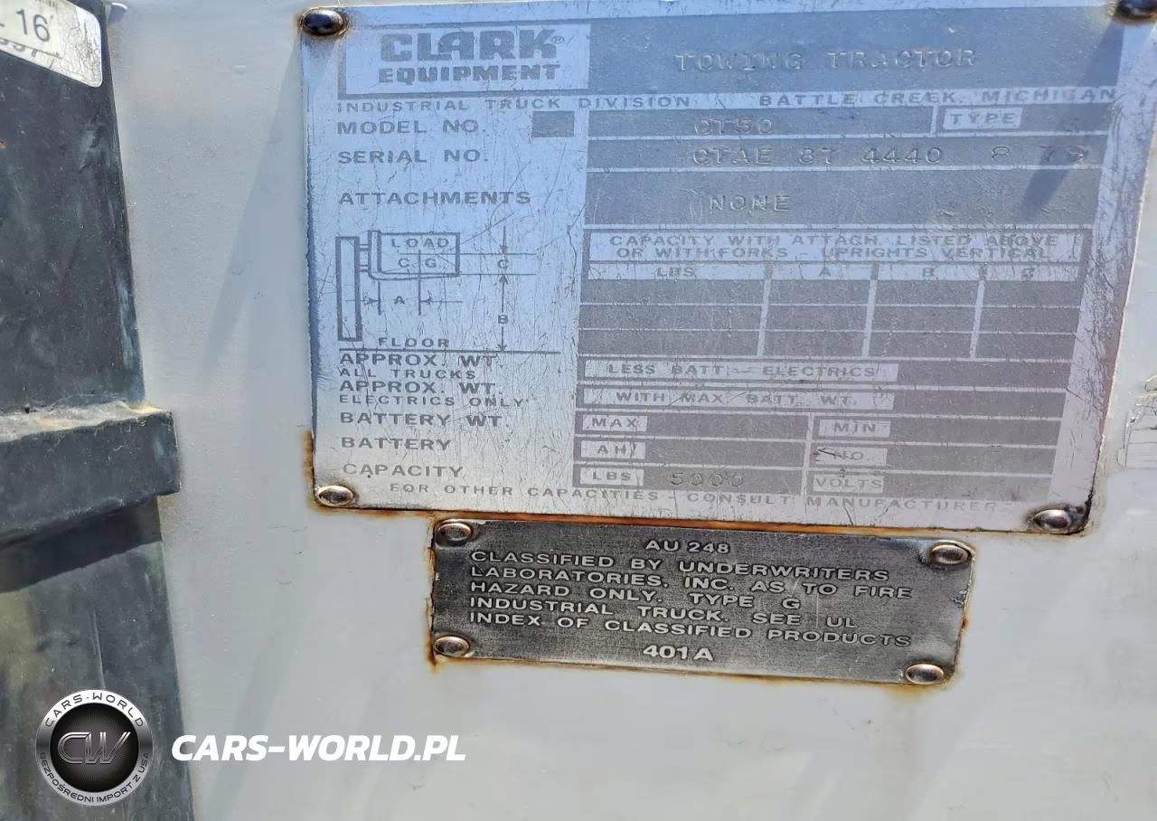 2001 Clark Equipment Airplane Towng Tractor VIN:CTAE874440879 - 10