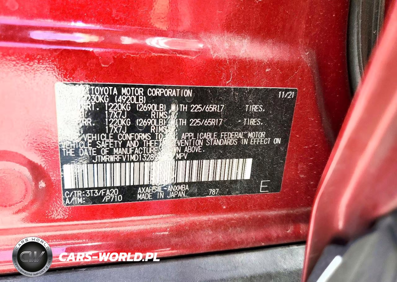 2021 Toyota Rav4 Xle VIN:JTMRWRFV1MD132891 - 13